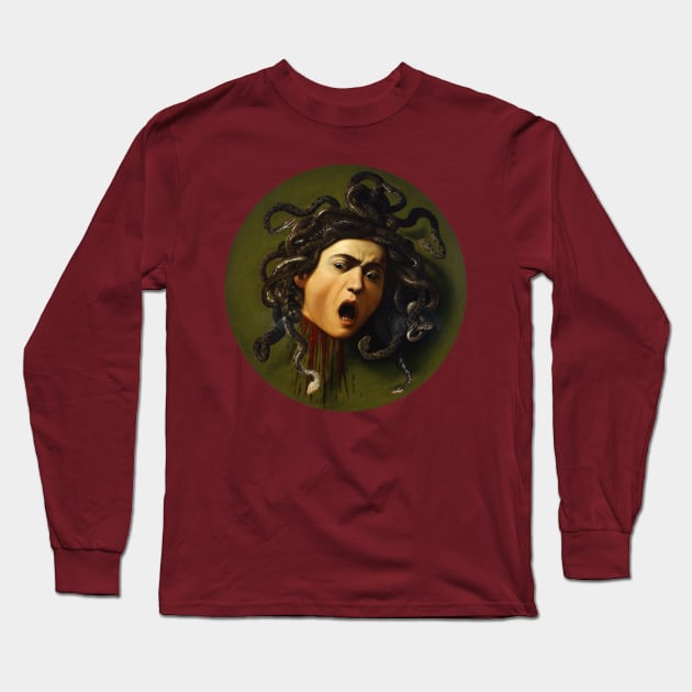 Medusa by Caravaggio Long Sleeve T-Shirt by keepermurph